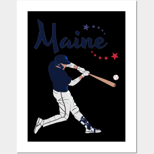 Maine USA Baseball Posters and Art